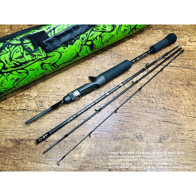 [Japanese Bland] [JetSlow×TULALA Jetsetter 60C Micro Touch] Baitcasting  4pcs Rod with plotective case