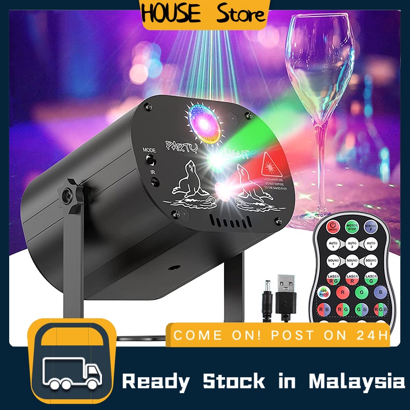 60 Pattern Laser Projector Stage Light LED RGB Party KTV Club DJ