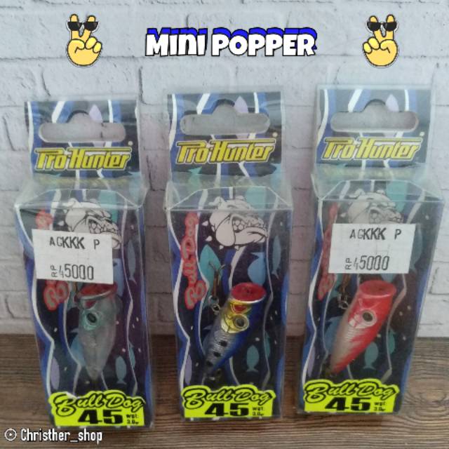 Mini Popper PRO HUNTER BULL DOG Bait/Fishing Bait Casting Fishing Lure ...