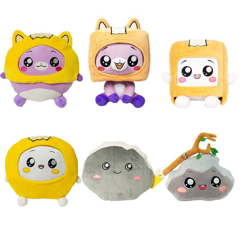 New Cute Lankybox Boxy Foxy Rocky Plushie toys Soft Stuffed Toy Kids ...