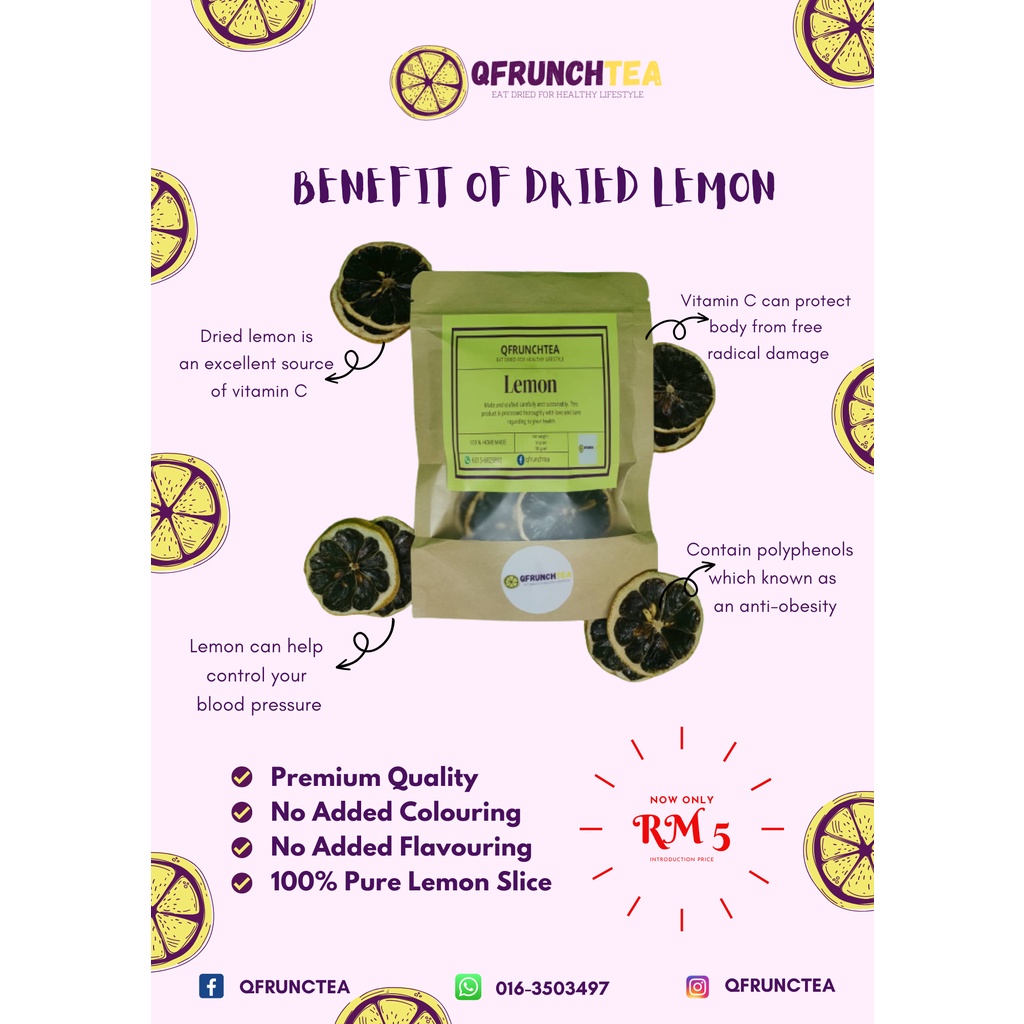 DRIED LEMON SLICES HOMEMADE Shopee Malaysia