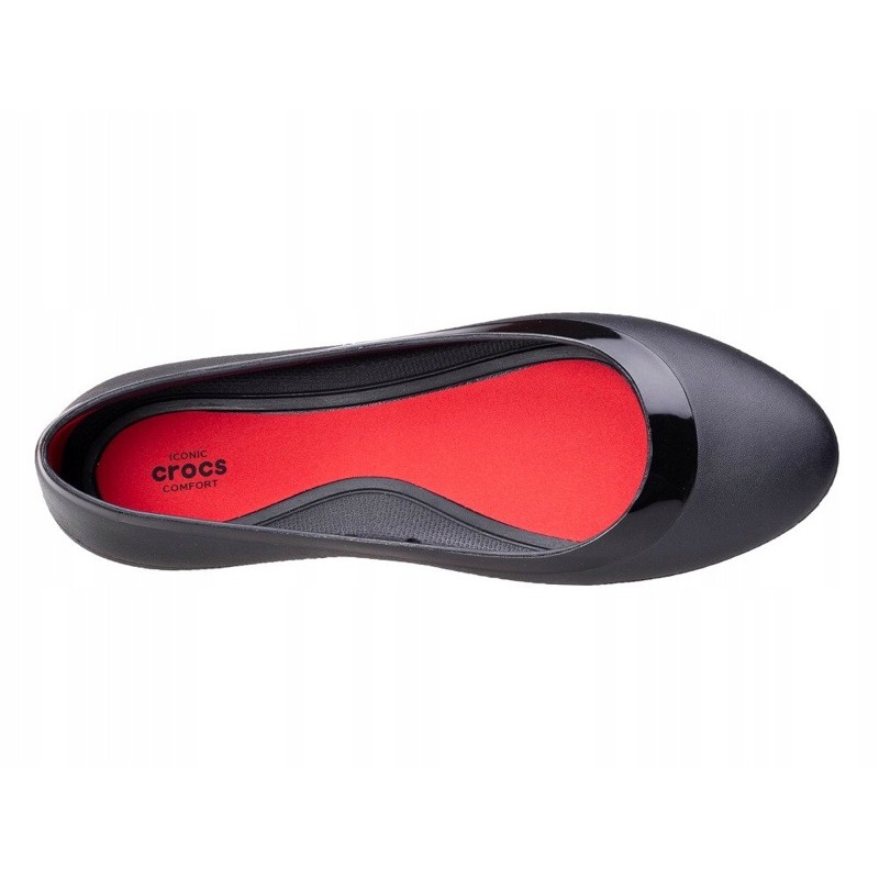 crocs lina shiny flat