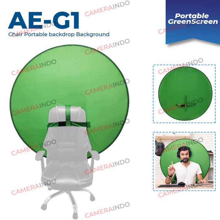 Ae-g1 Portable Green Screen Chair Portable backdrop Background | Shopee ...