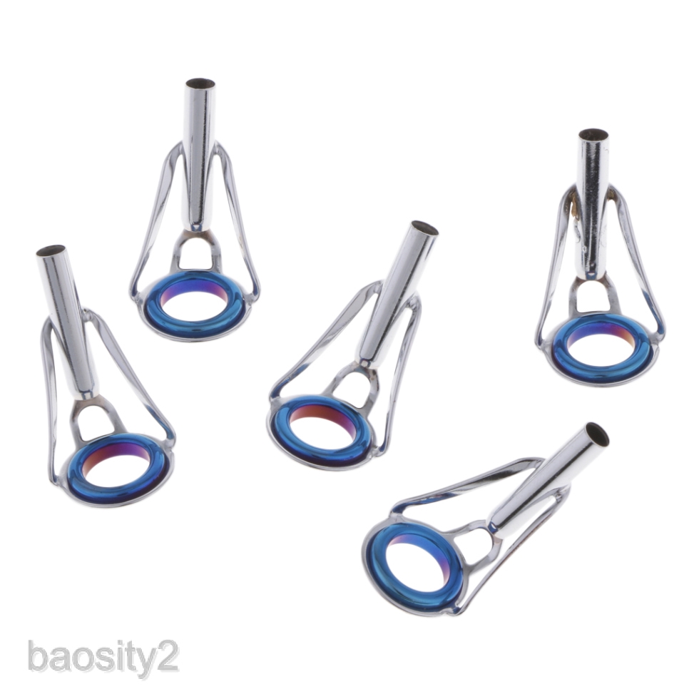baositybbMY] 5pcs Spinning Rod Guides Tips Ceramic Ring With