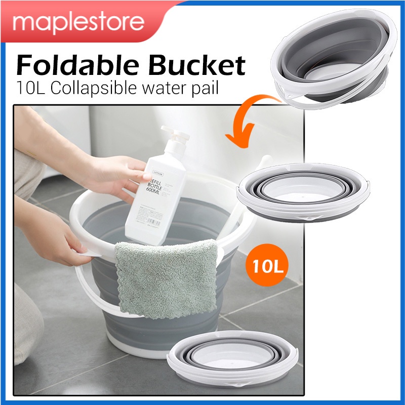 Maplestore 10L Baldi Lipat Tong Air Foldable Bucket Collapsible Pail ...