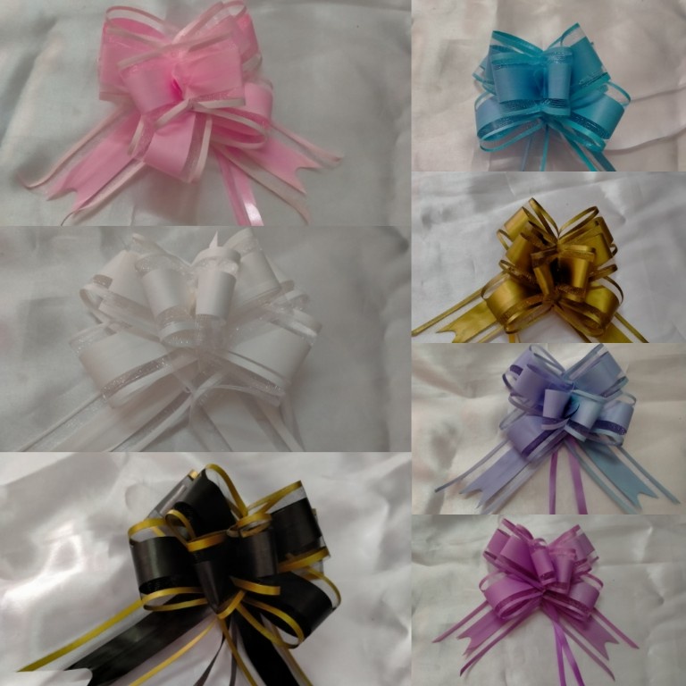 Pull Flower Ribbon 5cm Premium Layer Ribbon Reben Tarik Hamper Ribbon  Wedding Car Deco Ribbon