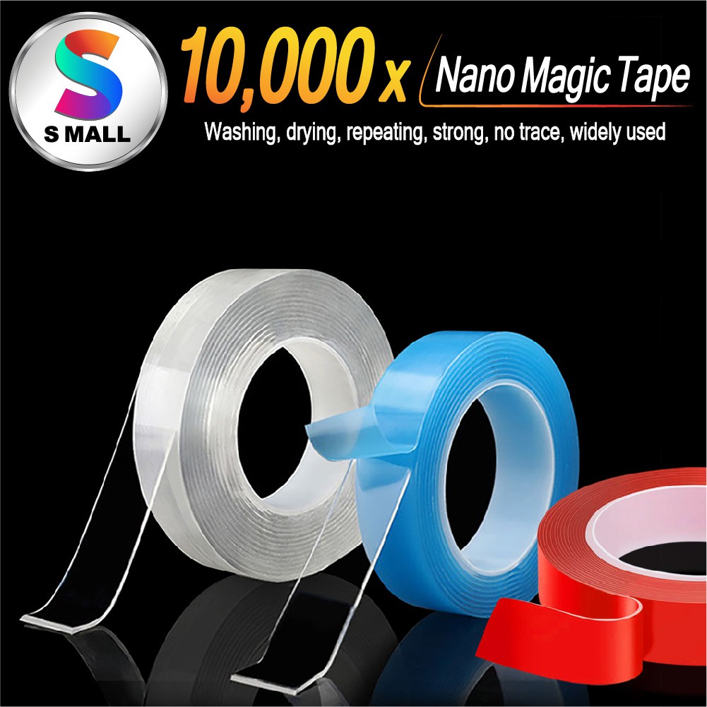 S MALL Multifunctional Strongly Sticky DoubleSided Adhesive Nano Tape Reusable Washable Tapes