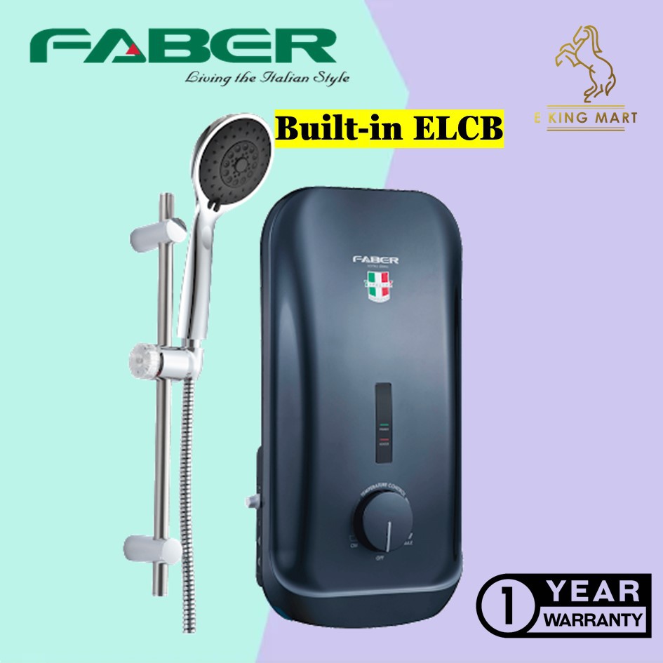 FABER Pump Instant Water Heater Built in ELCB FWH SOTTILE 308AC(GR) Hot  Shower Pemanas Air Mandi | Shopee Malaysia