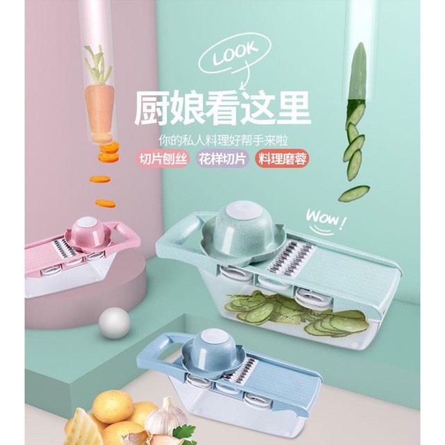 Mandoline Slicer,Vegetable Cutter Pemotong Bawang Sayur Buah Storage ...