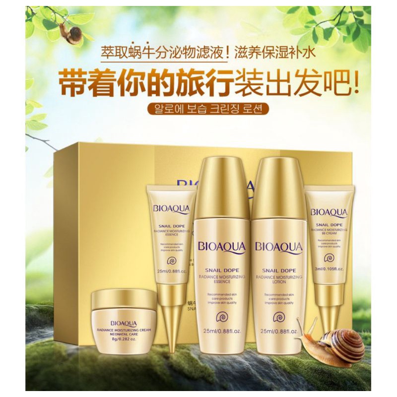 BIOAQUA SNAIL DOPE SET 5IN1 | Shopee Malaysia