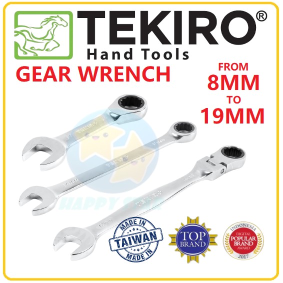 TEKIRO GEAR WRENCH STUBBY GEAR WRENCH SINGLE GEAR WRENCH FLEXIBLE GEAR