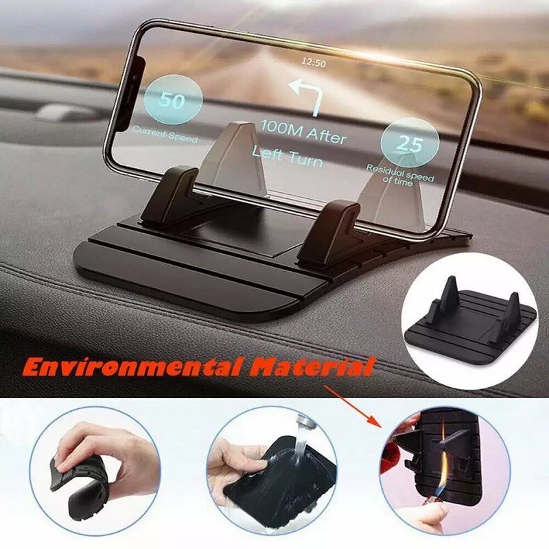 Universal Super Car Dashboard Phone Holder Pad Nonslip Mat Rubber Stand for Smartphone and GPS