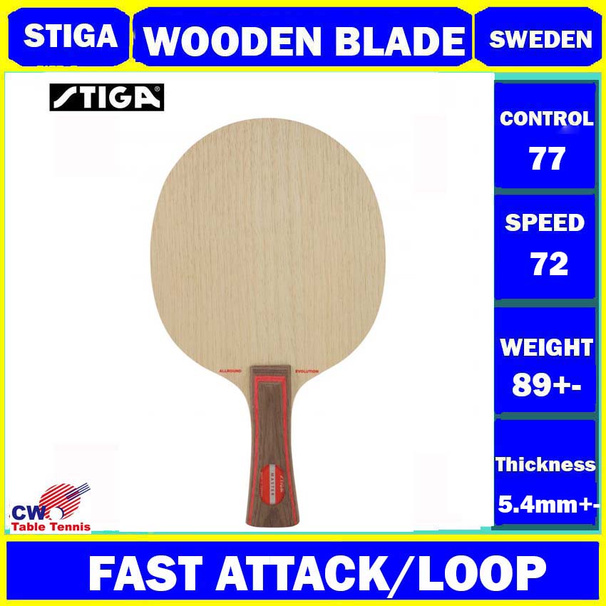 Stiga Allround Evolution 5ply Wooden TAble Tannis Blade PingPong Kayu