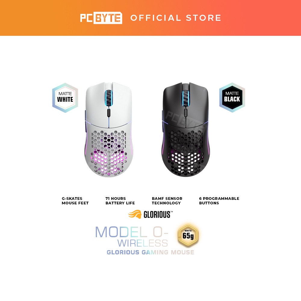 Glorious Model O Minus Wireless Gaming Mouse - Matte Black/Matte White ...