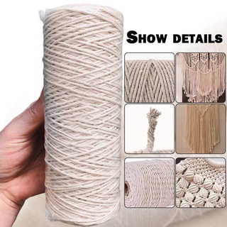 4mm 50meters Macrame Cord Cotton Rope Twisted Thread Macrame Supplies Rope  for Handwork DIY Art Crafts Home Decoration - AliExpress