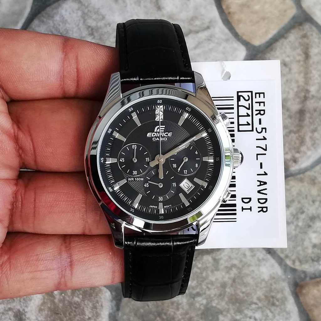 Casio Edifice EFR 517L Men Watch Multi Hands Fashion Quartz Analog Leather Band Watch Jam Tangan Lelaki Shopee Malaysia