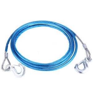 4M X 8mm 3 Tons Car Tow Strap Truck Steel Cable Towing Winch Snatch Rope I.149812032 - View #2