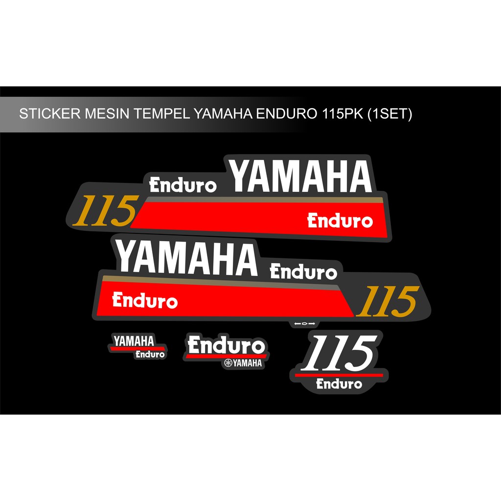 MESIN Yamaha ENDURO 115 PK ENGINE STICKER | Shopee Malaysia