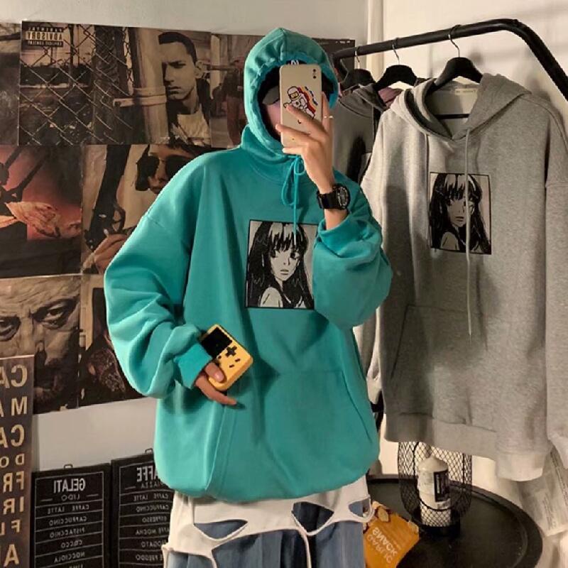 3 Color【M-5XL】 Japanese Simplicity Casual Hoodie Men Cartoon Anime Pattern  Printing Hoodie Long Sleeve Pocket Hoodie Oversize Loose Comfortable Hood |  Shopee Malaysia