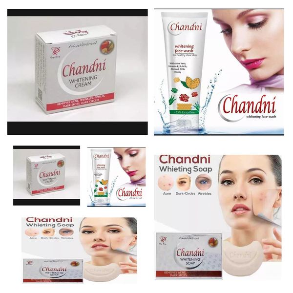 CHANDNI WHITENING CREAM + SOAP + FACE WASH + FREE GIFT ( VOL 20