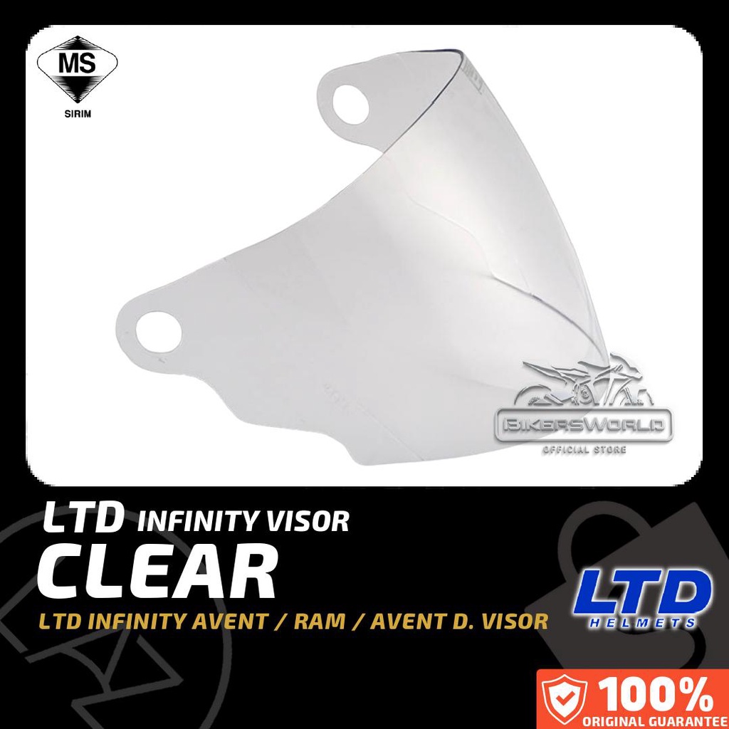 VISOR HELMET CLEAR VISOR LTD INFINITY ORIGINAL FOR LTD INFINITY HELMET
