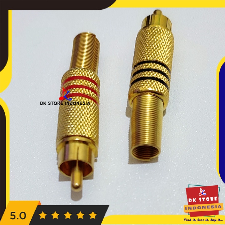 Hi-End Gold Plated RCA Plugs Audio/Video Solder Connector (R320) - RCA