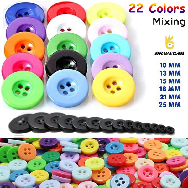 1 Set of Colored Resin Buttons DIY Sewing Buttons Clothes Button Ornaments  Craft Making Buttons