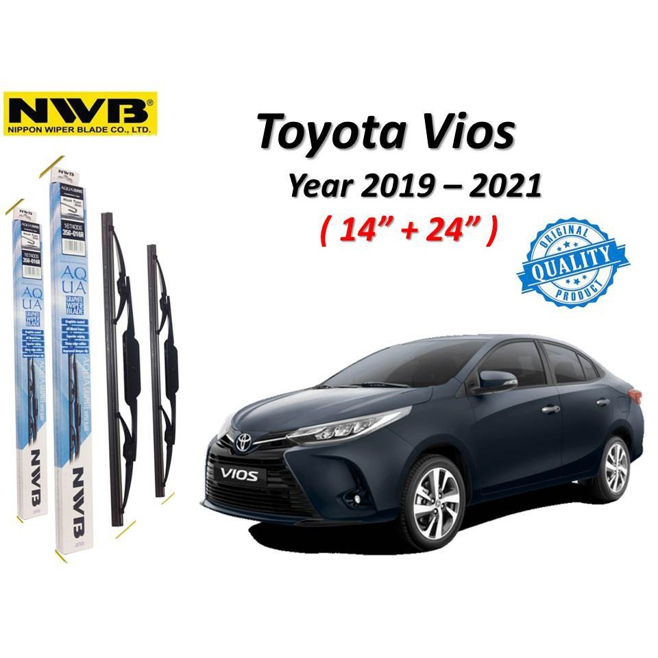 NWB Aqua Graphite Wiper For Toyota Vios ( 2019 - 2021 ) | Shopee Malaysia