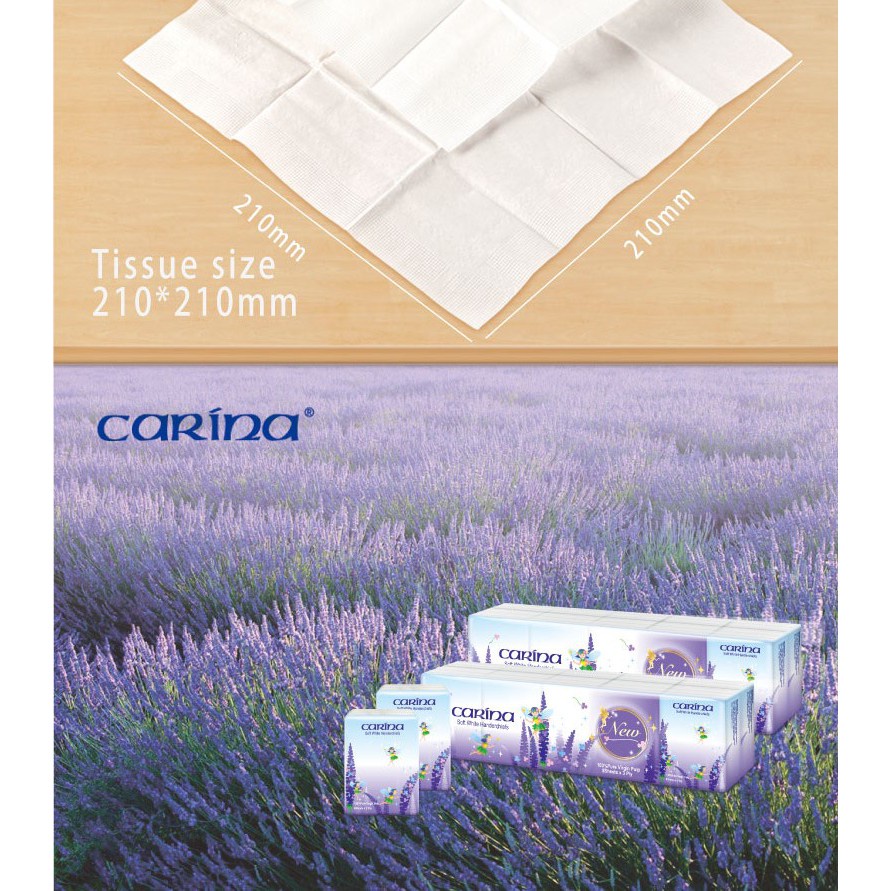 Carina Soft White Handkerchief Tissue x 1 tube 3ply x 8's x 10 packs ...