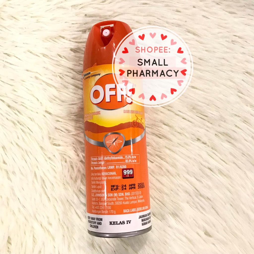 Off! Mosquito Repellent Spray 170g 018107 | Shopee Malaysia