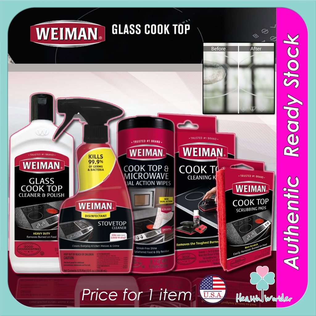 Weiman Ceramic and Glass Cooktop Cleaner Glass Disinfecting Stovetop