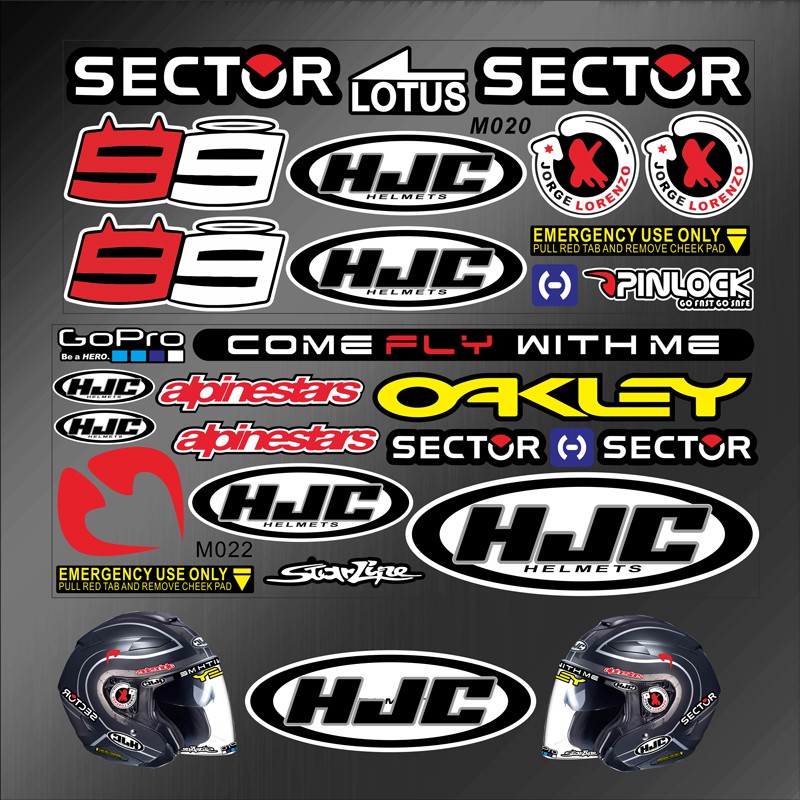 Hjc 2024 helmet sticker