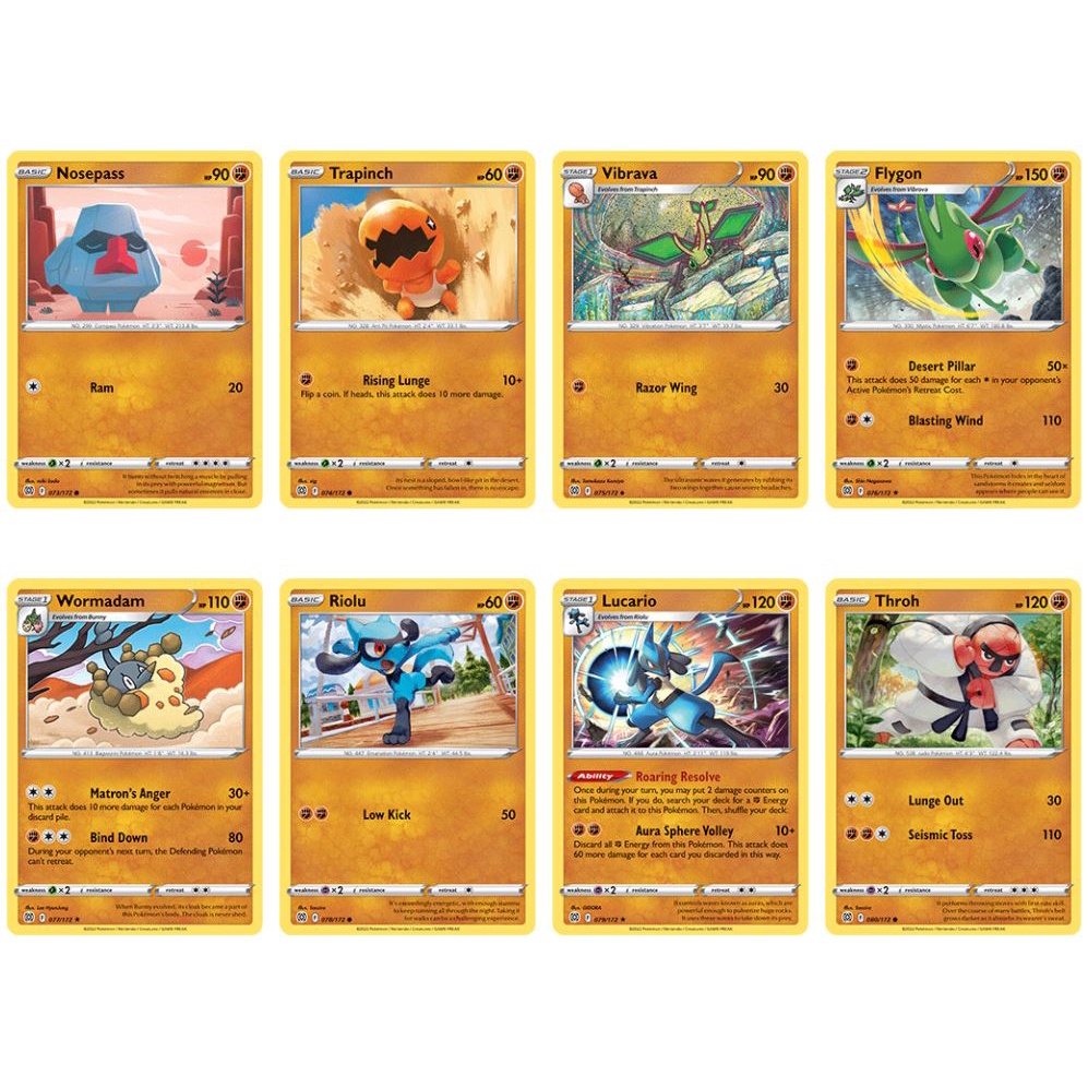 Nosepass / Trapinch / Vibrava / Flygon / Wormadam / Riolu / Lucario ...