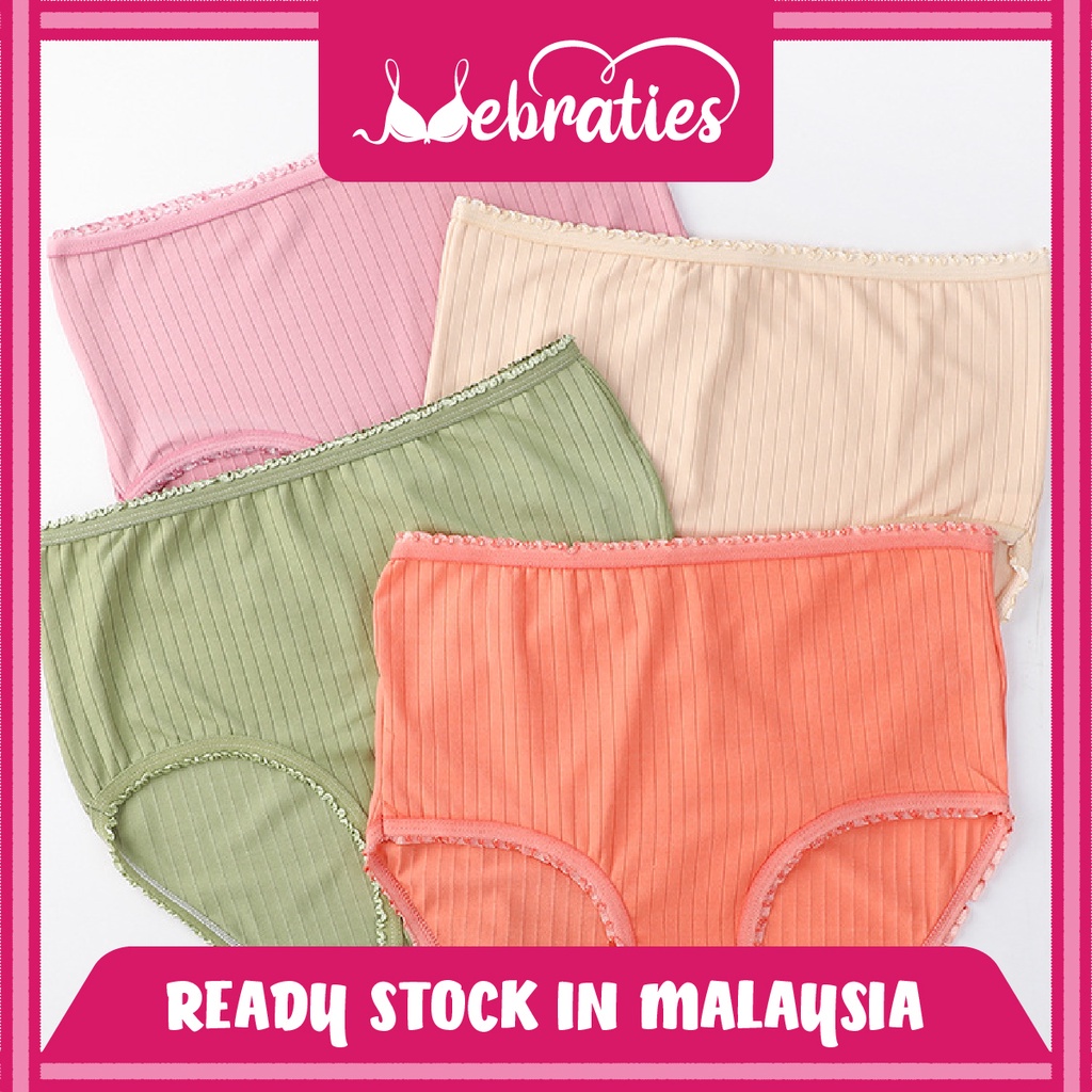 【mebraties】m Xxl High Waist Women Spender Celana Panties Underwear