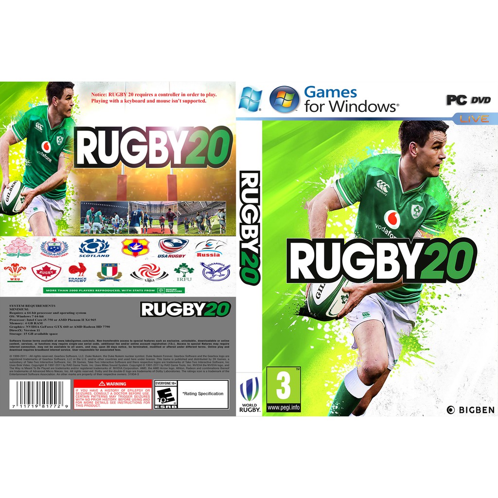 Rugby 20 PC GAME Offline [DVD INSTALLATION] | Shopee Malaysia