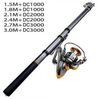 Mini Sea Fishing Rod Combo 1.5m 1.8m Spinning Fishing Reel And Rod