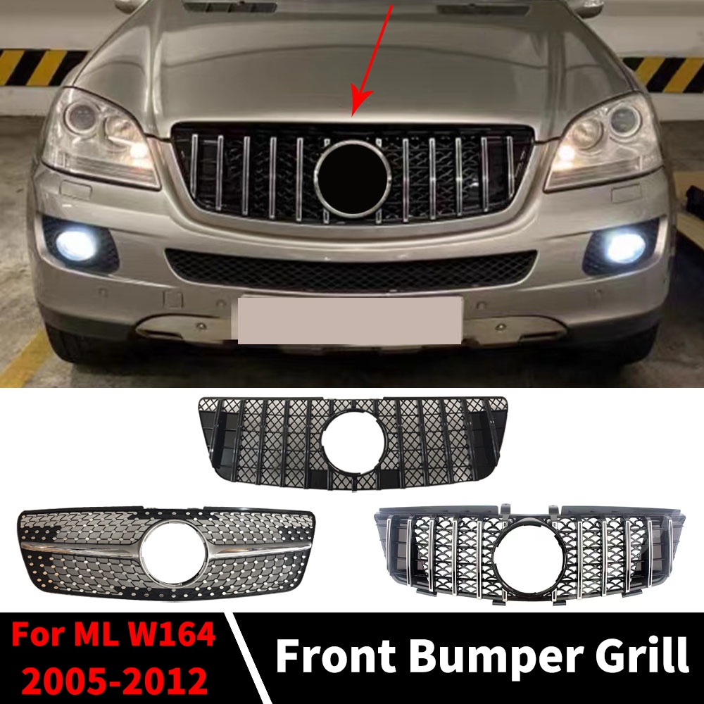 Stainless Steel Front Bumper Brush Grille Guard For Mercedes ML-Class W164 06-11
