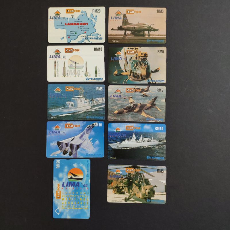 [ PHONE CARD ] OLD MALAYSIA PHONE CARD " SET OF LIMA '95 MALAYSIA