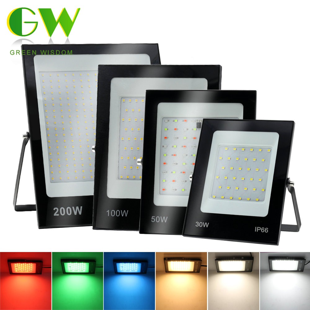 LED Floodlight RGB / White / Warm White LED Spotlight 30W 50W 100W 200W ...