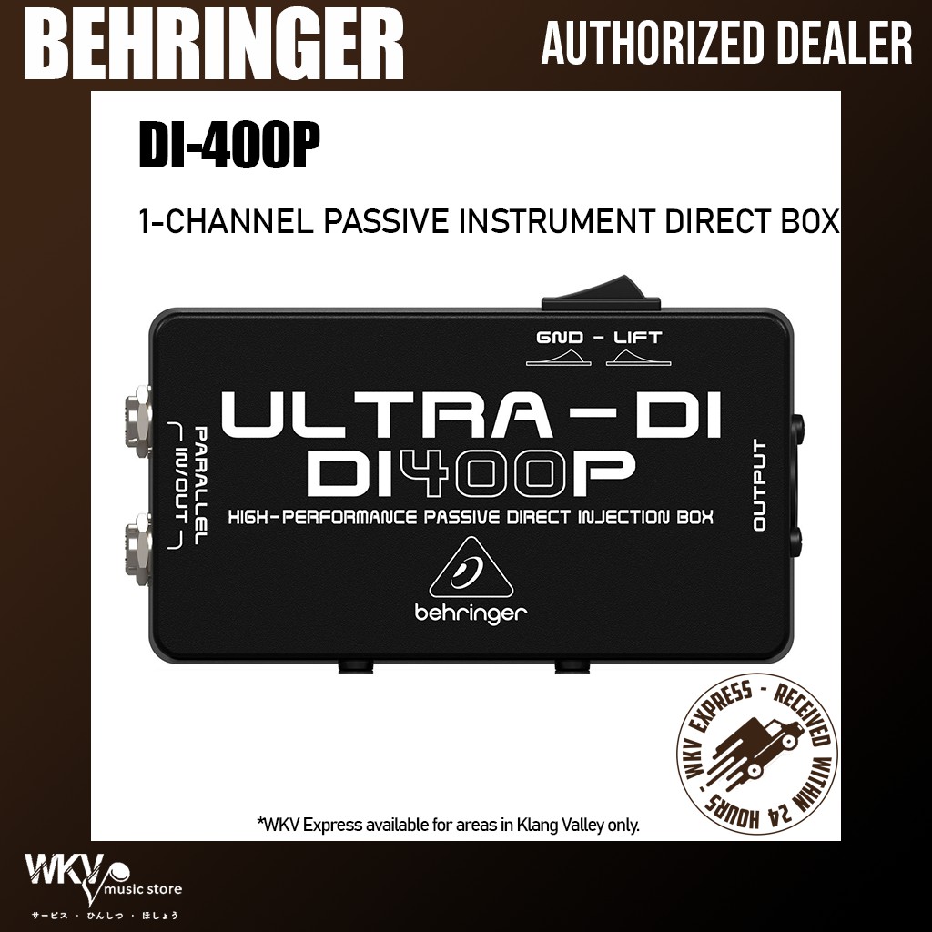 Behringer UltraDI DI400P 1channel Passive Instrument Direct Box (DI