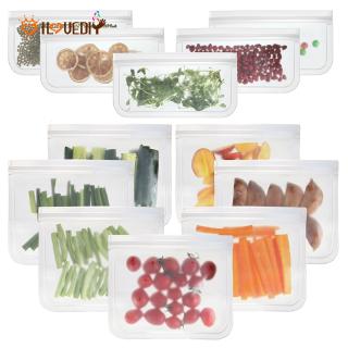 1Pc Reusable Food Freezer Bags Leakproof Silicone Ziplock Bags BPA