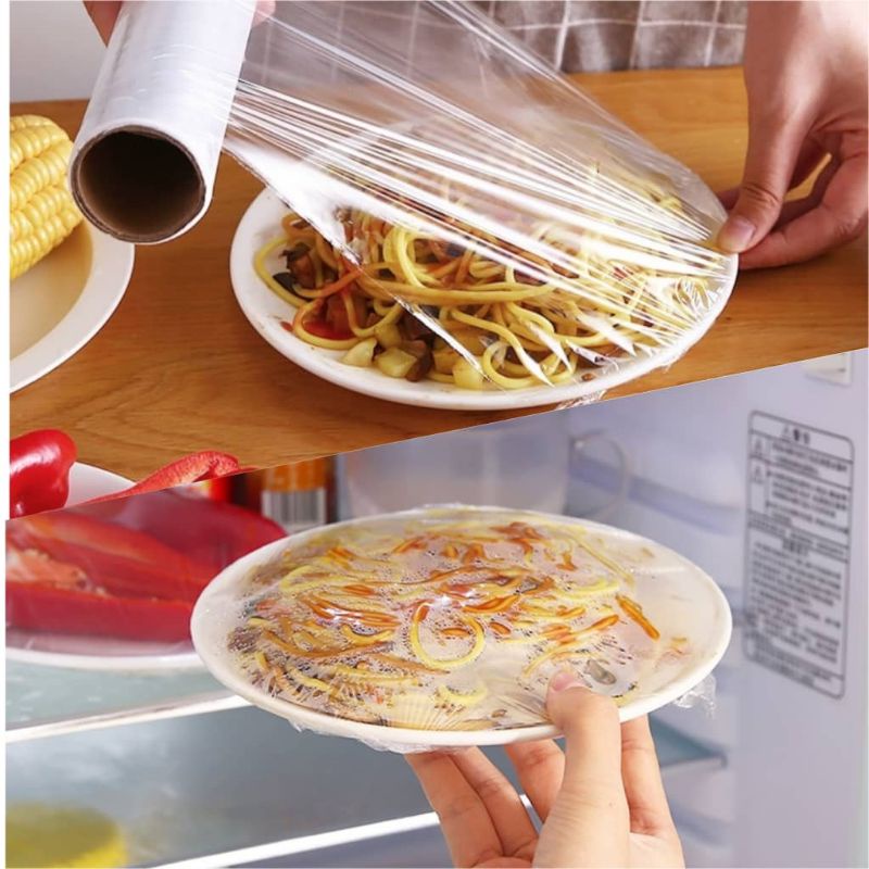 Ready Stock Food Fruit Vegetables Plastic Wrap Microwave Heating PE