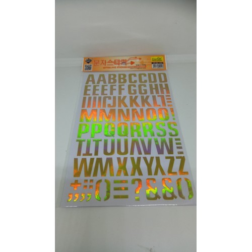 Letter PVC Sticker Gold Alphabet | Shopee Malaysia