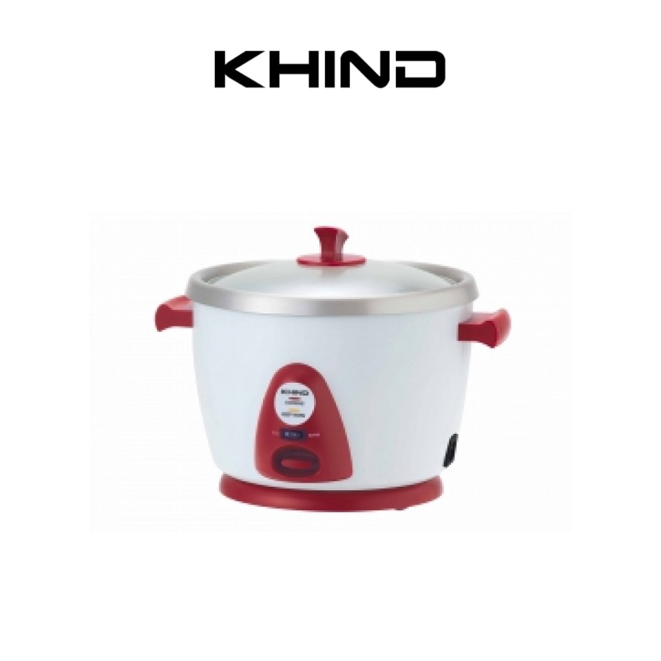 Khind Anshin Rice Cooker Stainless Steel Inner Pot Pearl White (0.6L