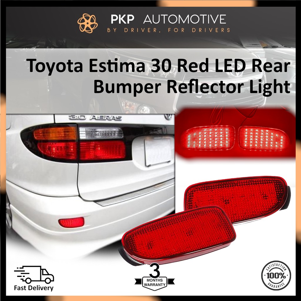 Toyota Estima 30 Red LED Rear Bumper Reflector Light | Shopee Malaysia