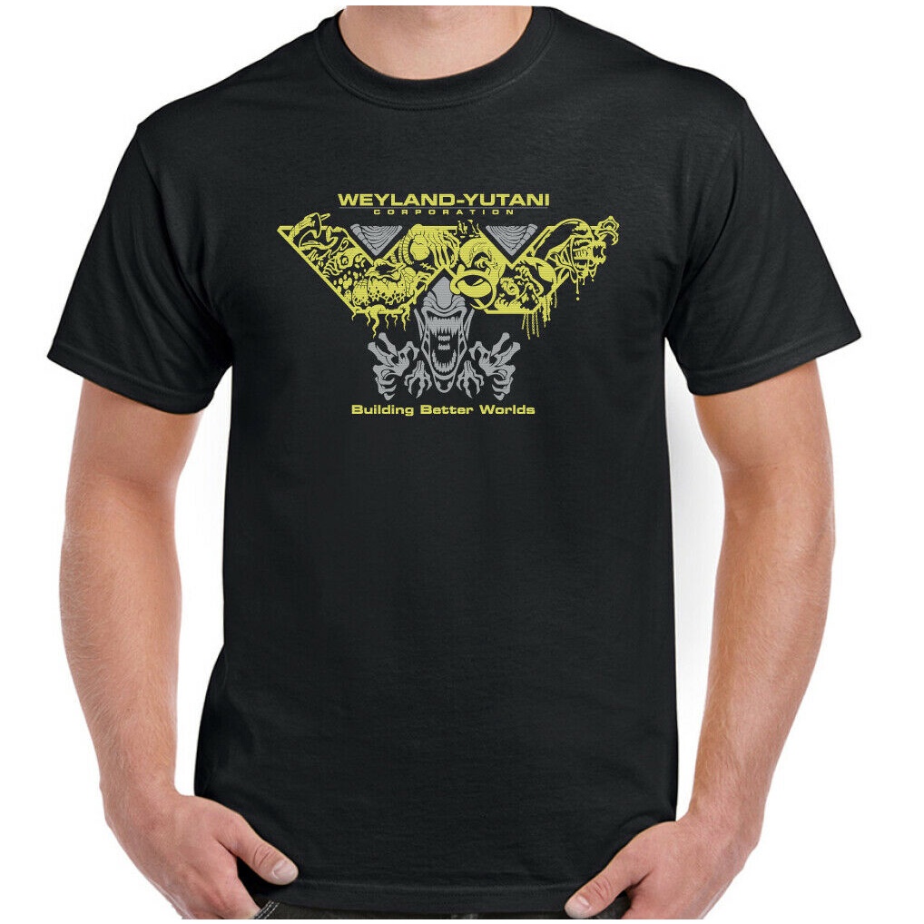Urban Backwoods T-Shirt Uomo Weyland Yutani II – 100% Cotone, Nero, Taglia 3XL