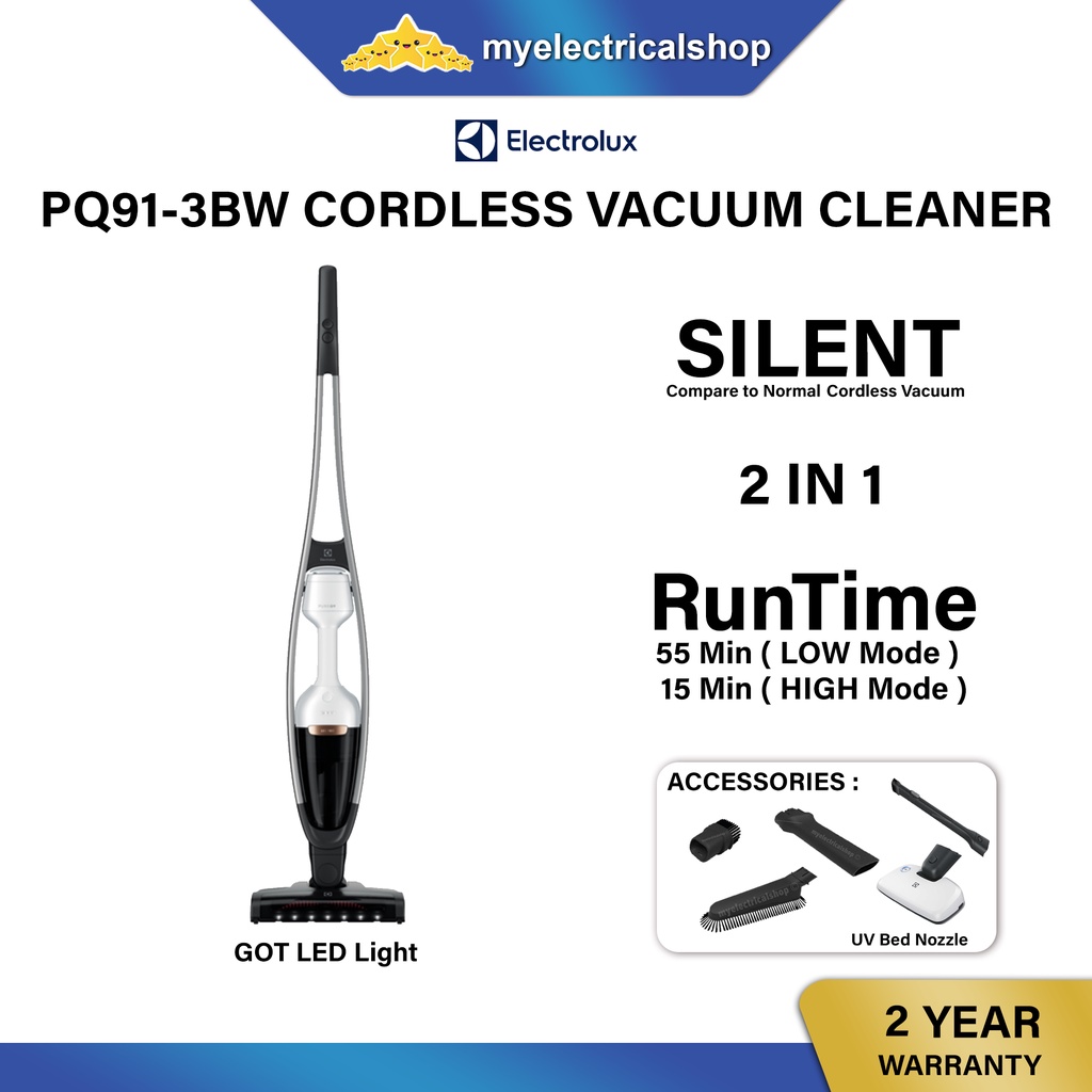 Electrolux PureQ9 ALLERGY 2 in 1 Cordless Vacuum Cleaner PQ913BW Pure