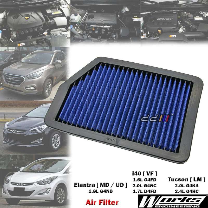 Works High Flow Air Filter For Hyundai Elantra MD UD 1.8L G4NB Petrol