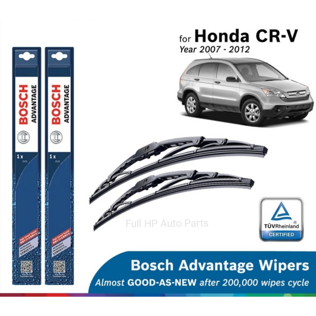 GAR Flat Wiper Blades For Honda CR-V 2007-2012 - U-Hook, 26" + 16" Set