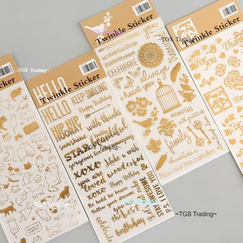 TGS Transparent Gold foil hot stamping sticker | Shopee Malaysia